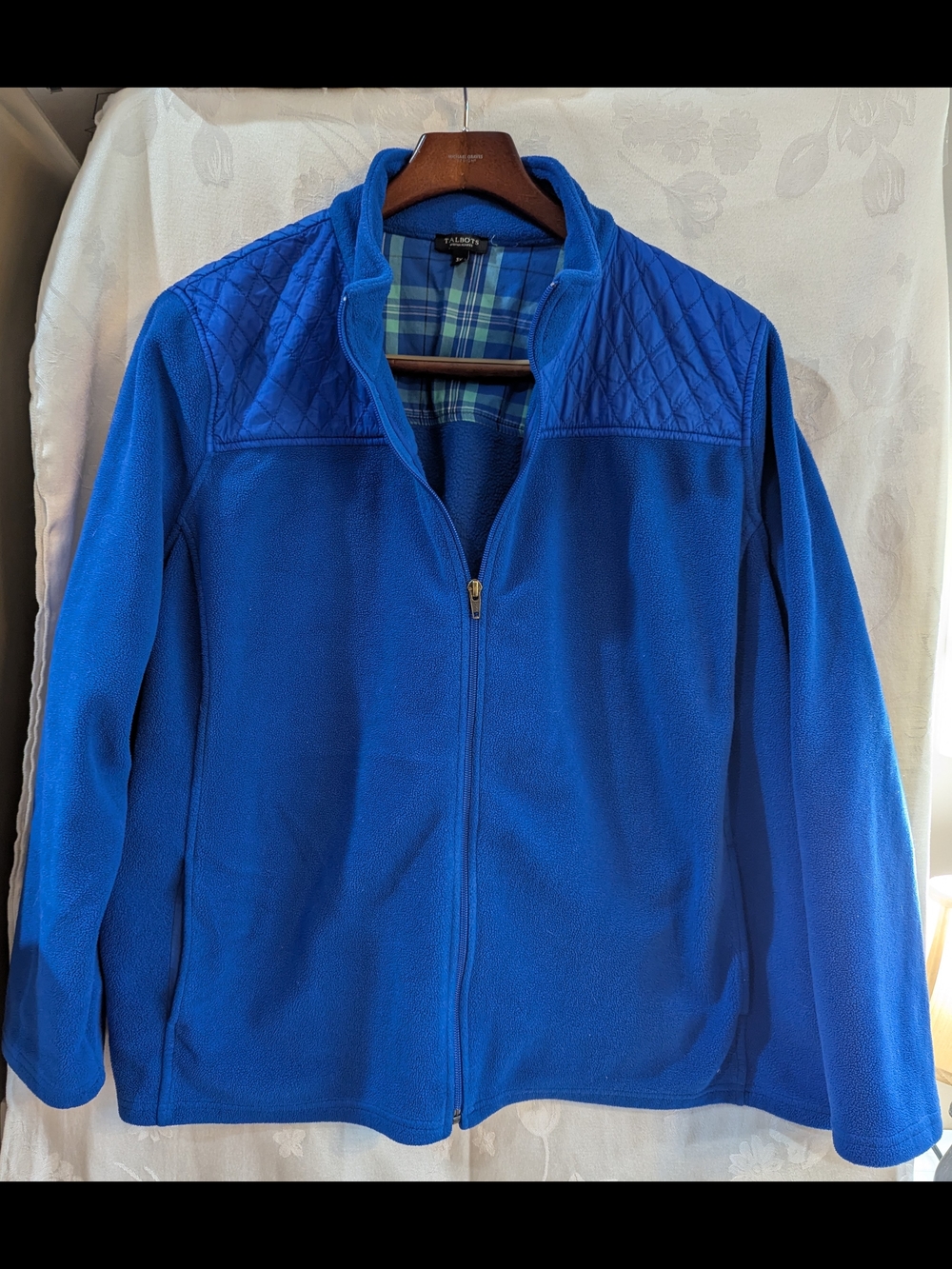 Talbots Petite Royal Blue Full-Zip Fleece Jacket